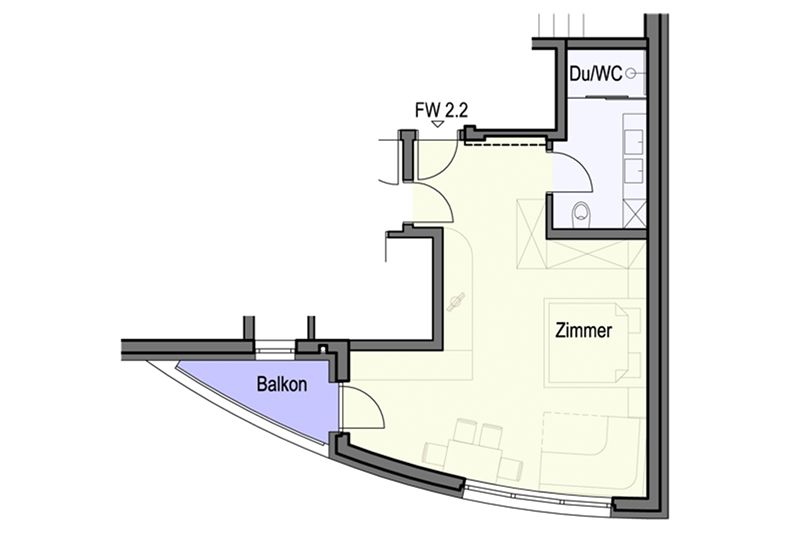 Grundriss Appartement Top 2 im Chalet Barbara